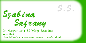 szabina safrany business card